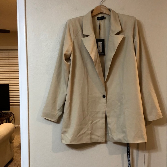 🎉PrettyLittleThing Stone Oversized Blazer🎉 - Picture 8 of 12